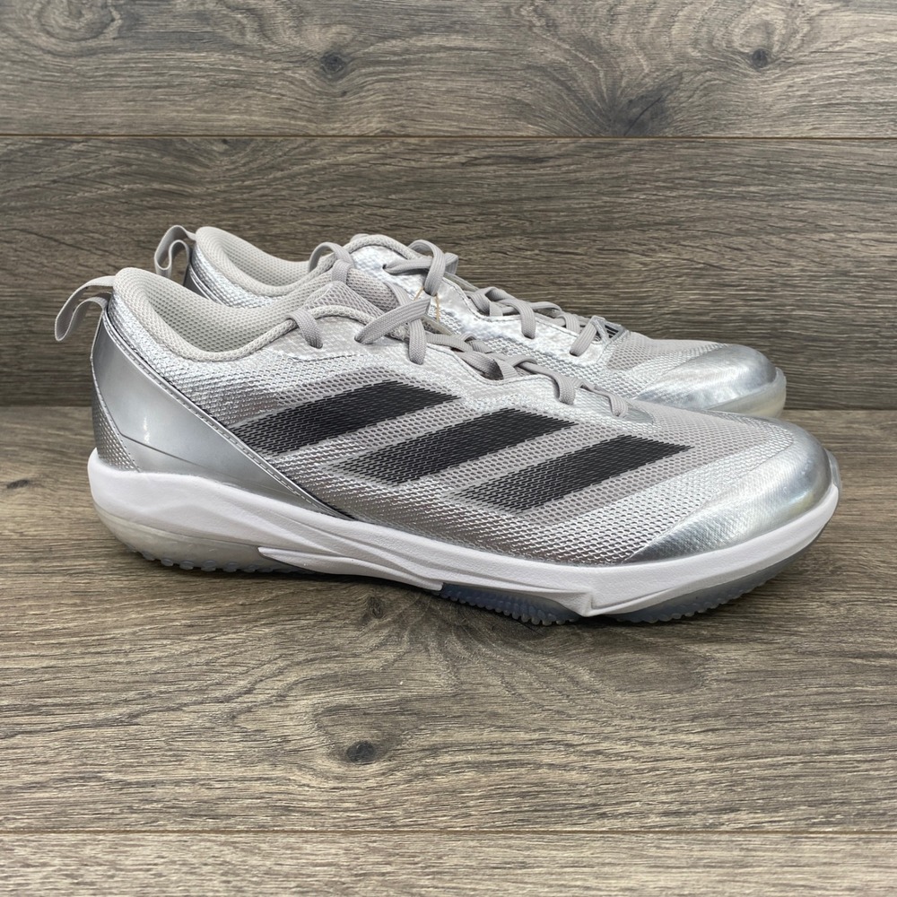 Adidas Adizero Instinct Softball Turf Shoes Womens 10.5 Silver JS2992 Metallic